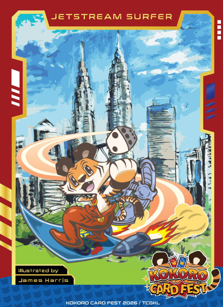 Kokoro promo card — Jetstream Surfer, illustrated by James Harris